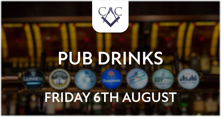 Monthly Drinks – Friday 6th August