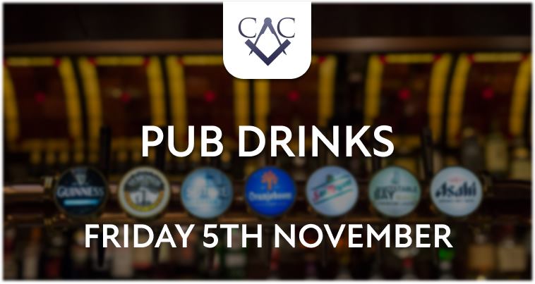 Monthly Drinks – Friday 5th November