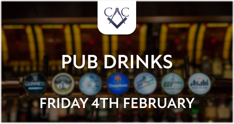 Monthly Drinks – Friday 4th February
