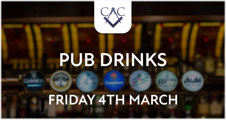 Monthly Drinks – Friday 4th March
