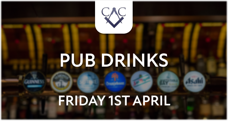 Monthly Drinks – Friday 1st April