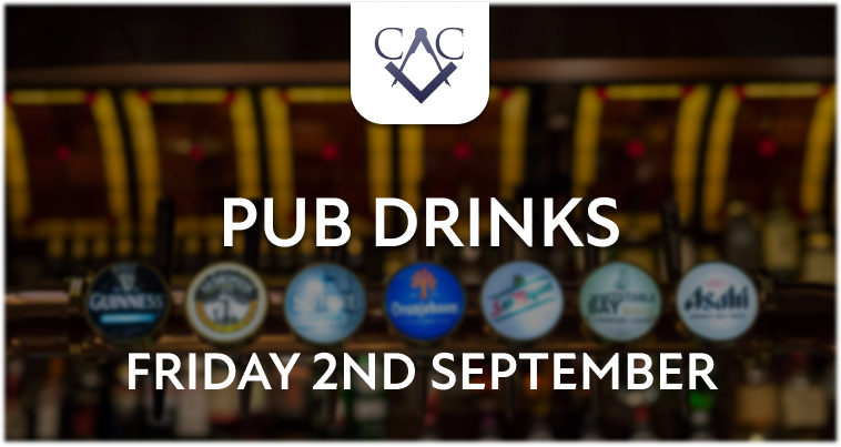 Monthly Drinks – Friday 2nd September