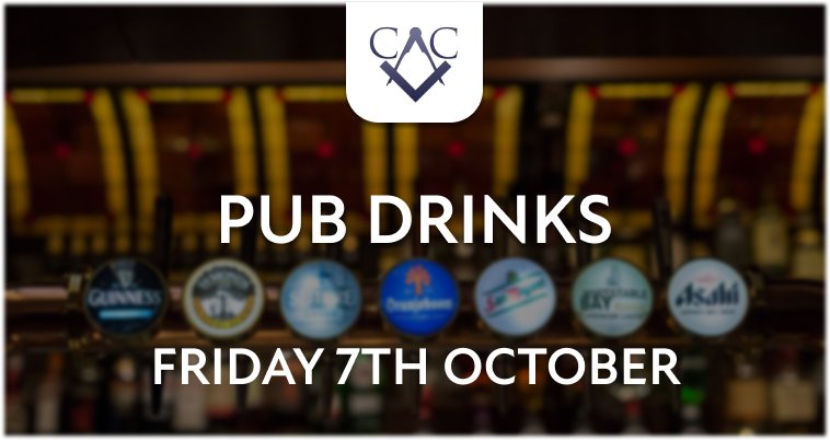 Monthly Drinks – Friday 7th October